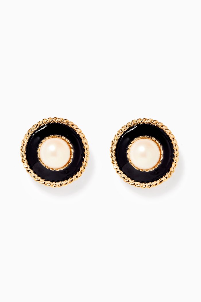 

Rediscovered 1990s Vintage Clip Earrings, Gold