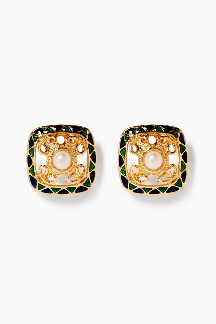 

Rediscovered 1980s Vintage Clip Earrings, Gold
