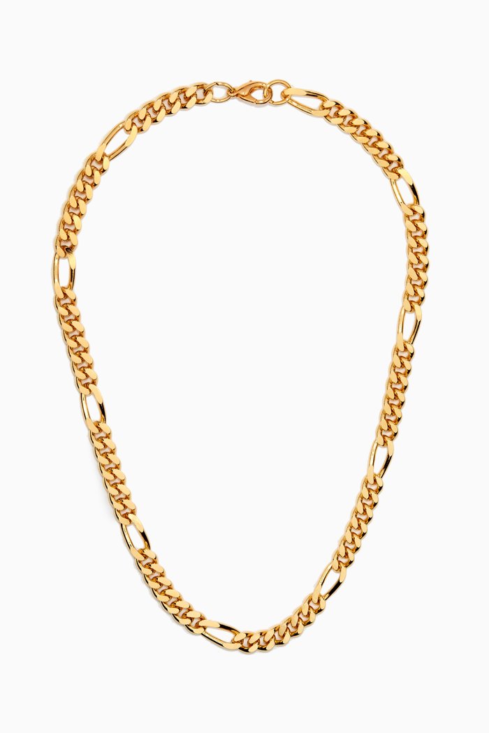 

Rediscovered 1990s Vintage Figaro Chain Necklace, Gold