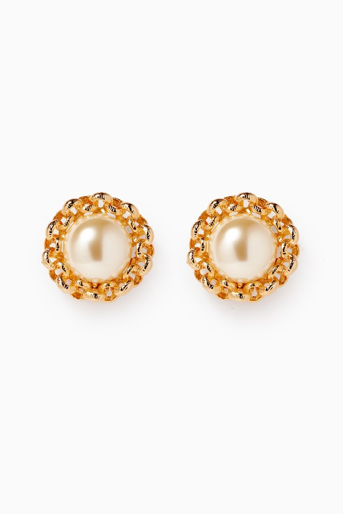 

Rediscovered 1990s Vintage Clip Earrings, Gold