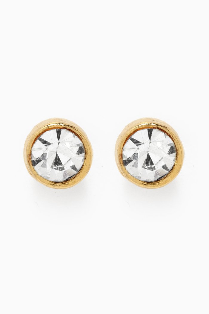 

Rediscovered 1980s Vintage Stud Earrings, Gold
