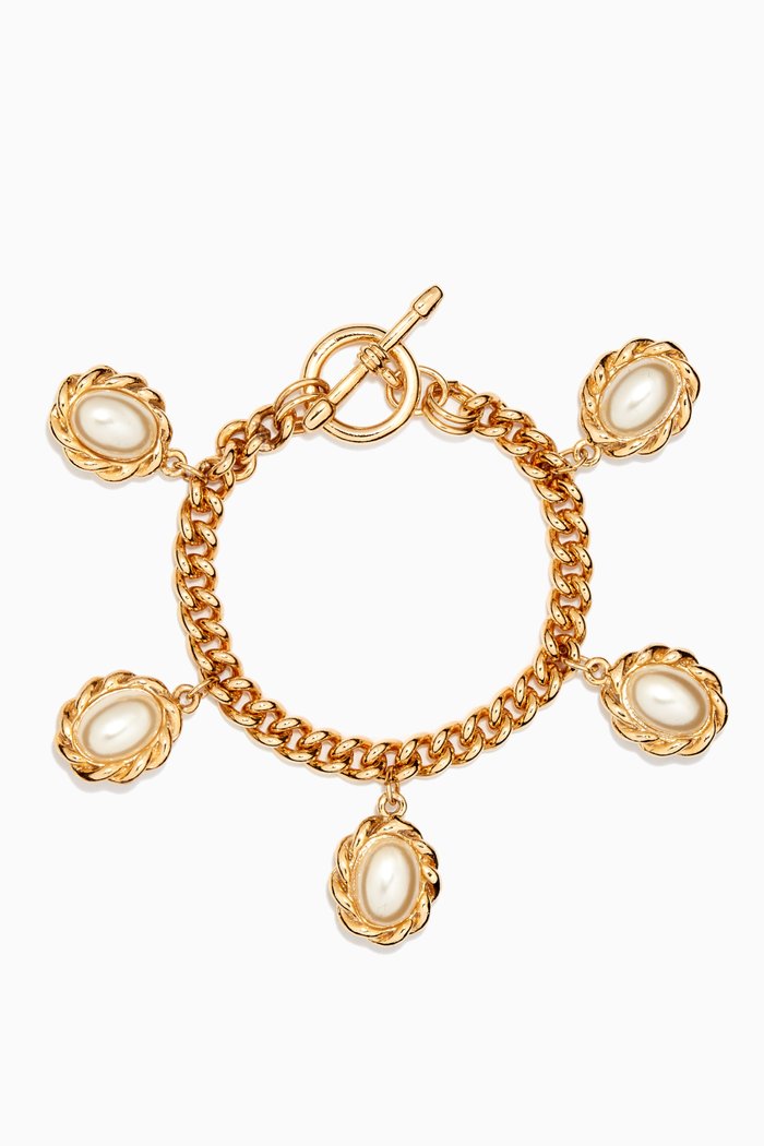 

Rediscovered 1990s Vintage Charm Bracelet, Gold