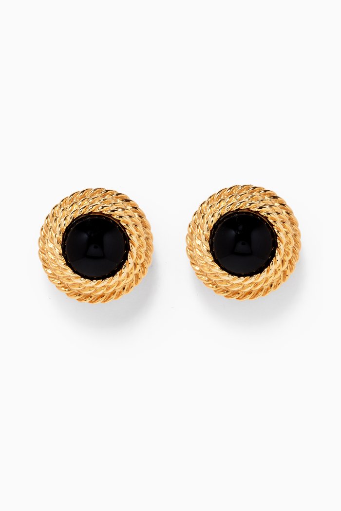 

Rediscovered 1990s Vintage Clip Stud Earrings, Gold