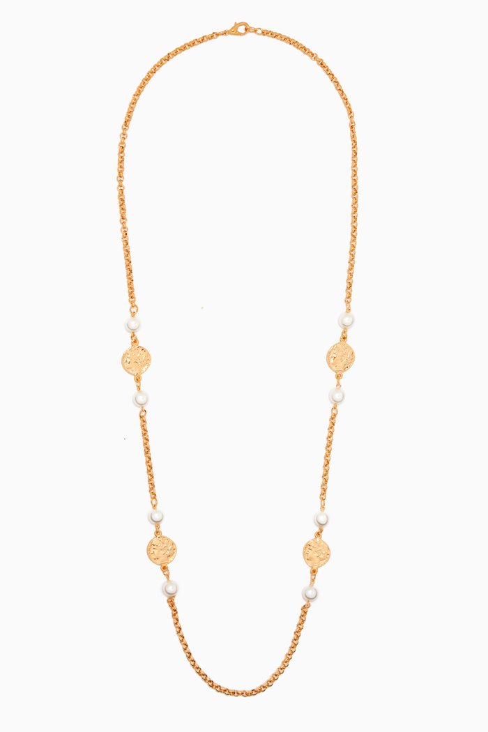 

Rediscovered 1990s Vintage Long Necklace, Gold