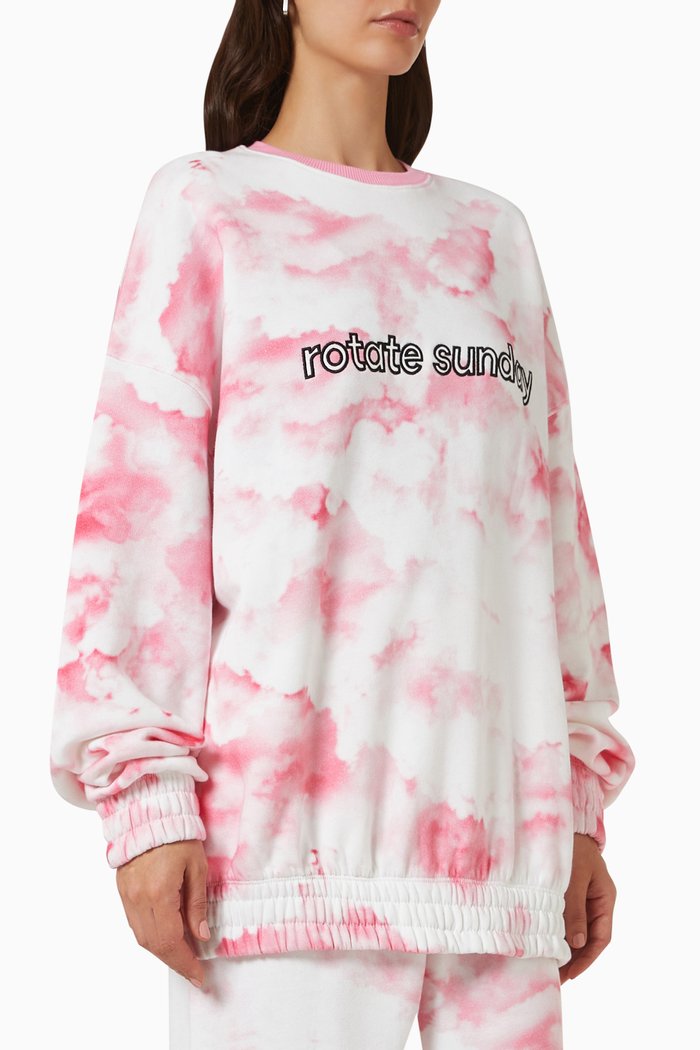 

Iris Crewneck Sweatshirt in Organic Cotton, Pink