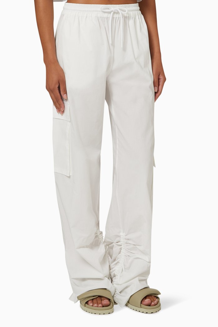 

Silla Wide Leg Pants in Organic Cotton, White