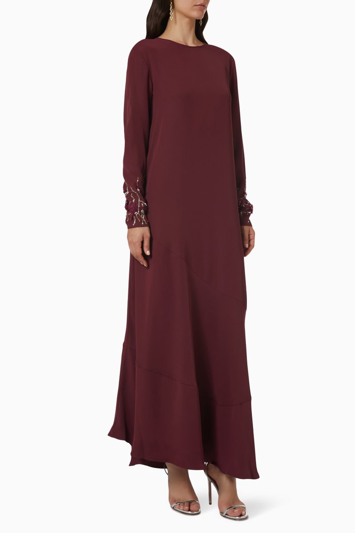 

Embellished Kaftan, Burgundy