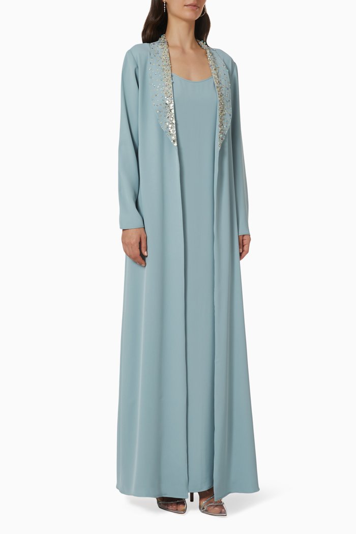 

Embellished Kaftan Set, Blue