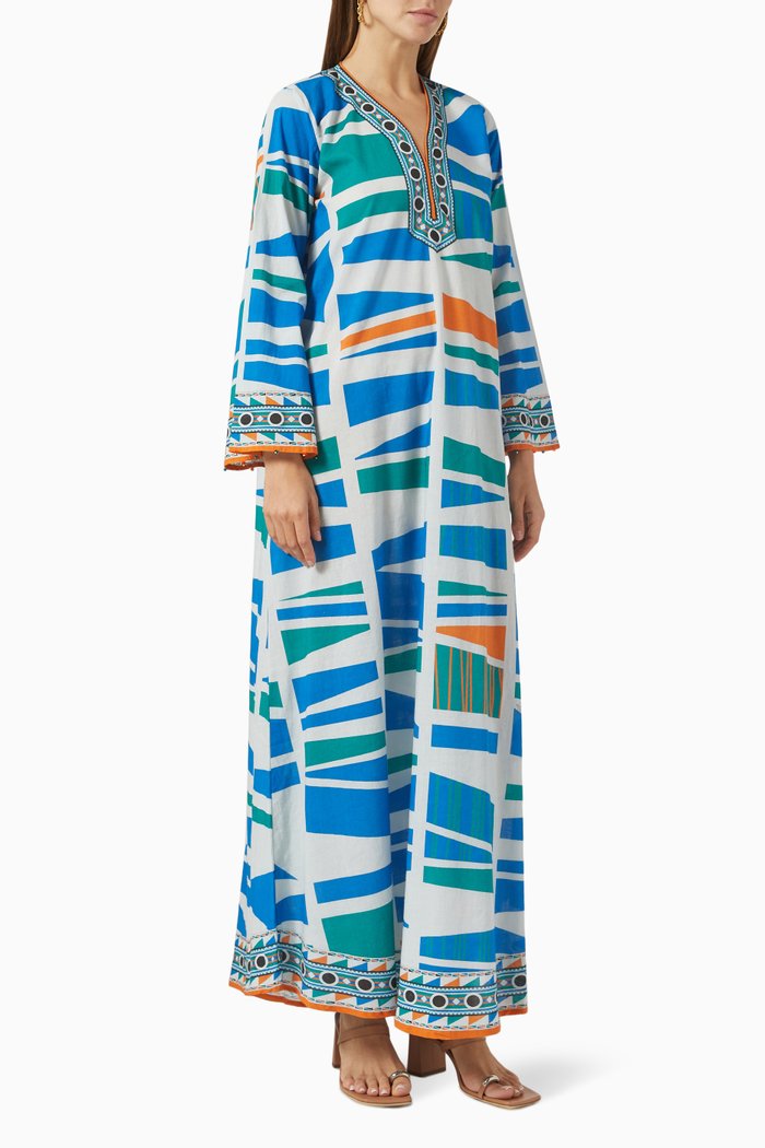 

Kusum Kaftan in Cotton, Blue