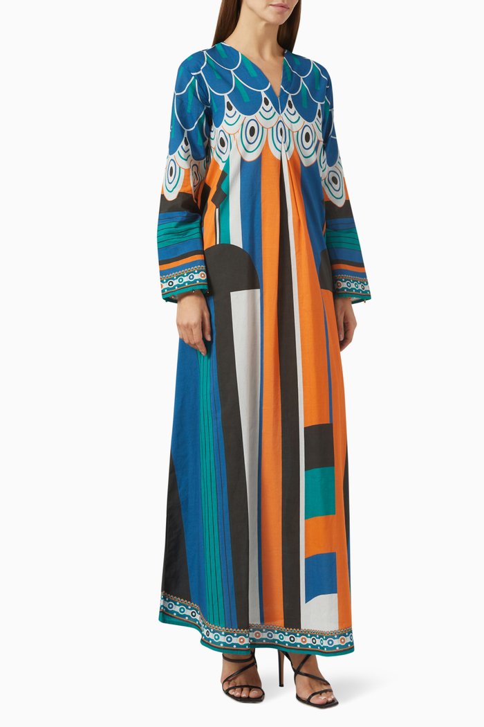 

Veursha Kaftan in Cotton, Blue