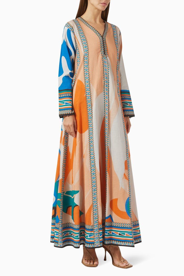 

Elenor Kaftan in Cotton, Orange