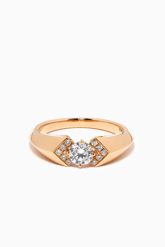 

2L Diamond Pavée Ring in 18k Recycled Yellow Gold