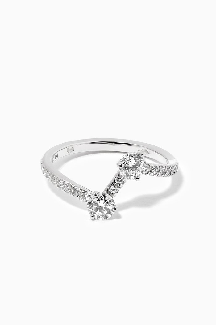 

Toi+Moi Diamond Paveé Ring in 18k Recycled White Gold