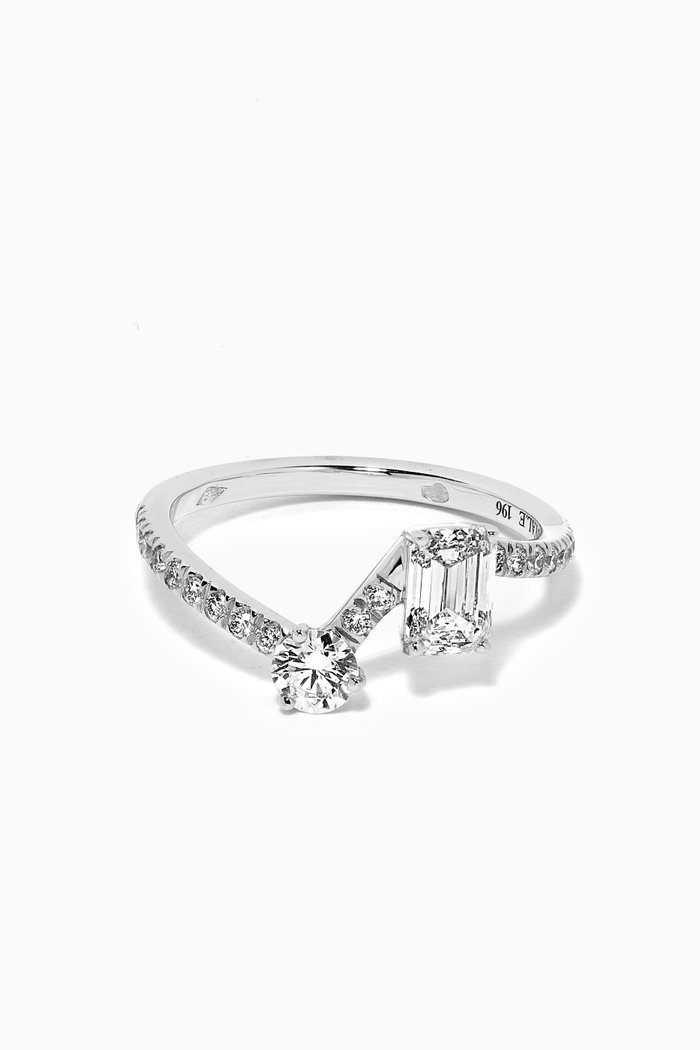 

Toi+Moi Diamond Paveé Ring in 18k Recycled White Gold