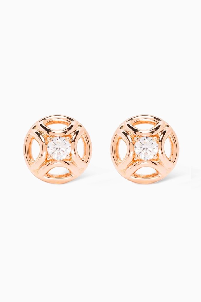 

Perpétuel.le Diamond Earrings in 18k Recycled Rose Gold