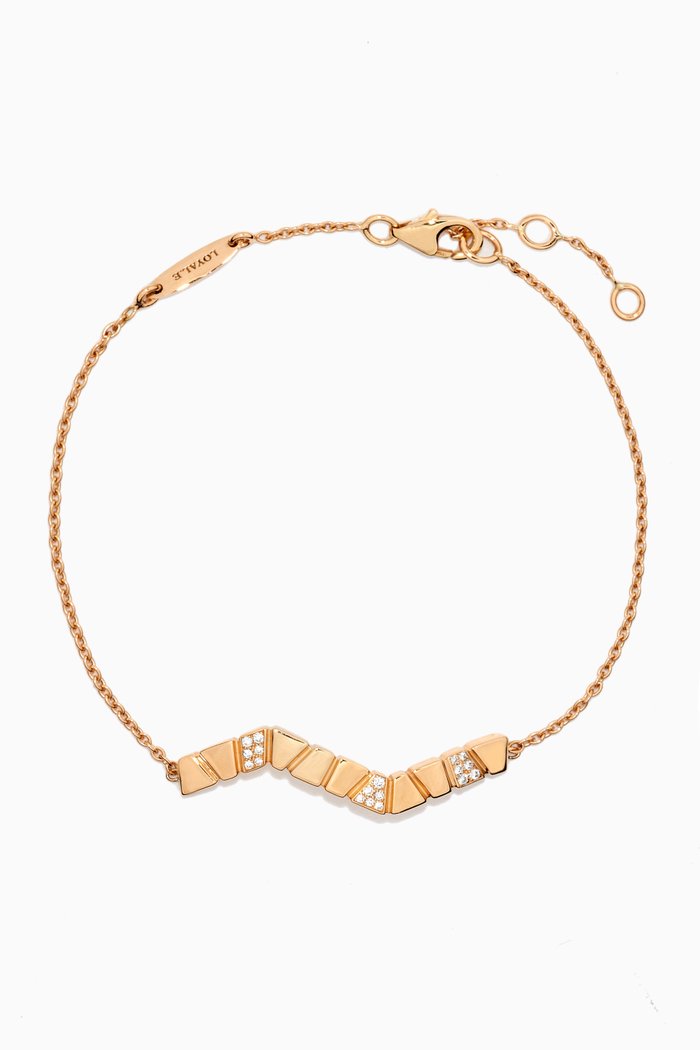 Ride & Love Semi-pavé Bracelet in 18k Recycled Yellow Gold