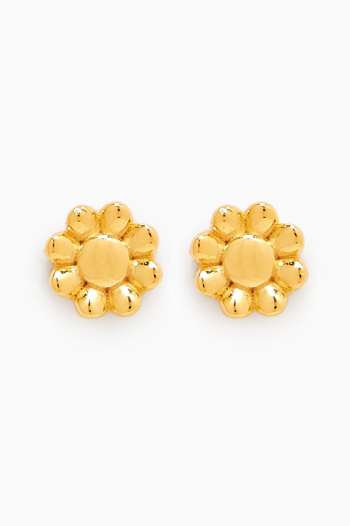 

Daisy Stud Earrings in 18kt Recycled Gold-plated Vermeil