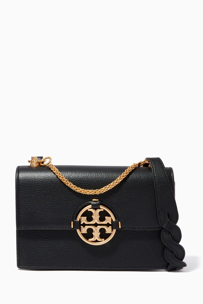 

Miller Shoulder Bag in Leather, Black