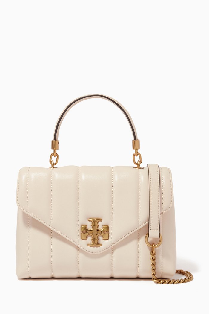 

Kira Small Top Handle Bag in Quilted Leather, Multicolour
