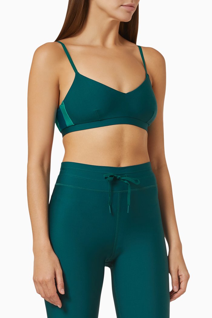 

Delmira Ballet Bra Top in Matte Tech Fabric, Green