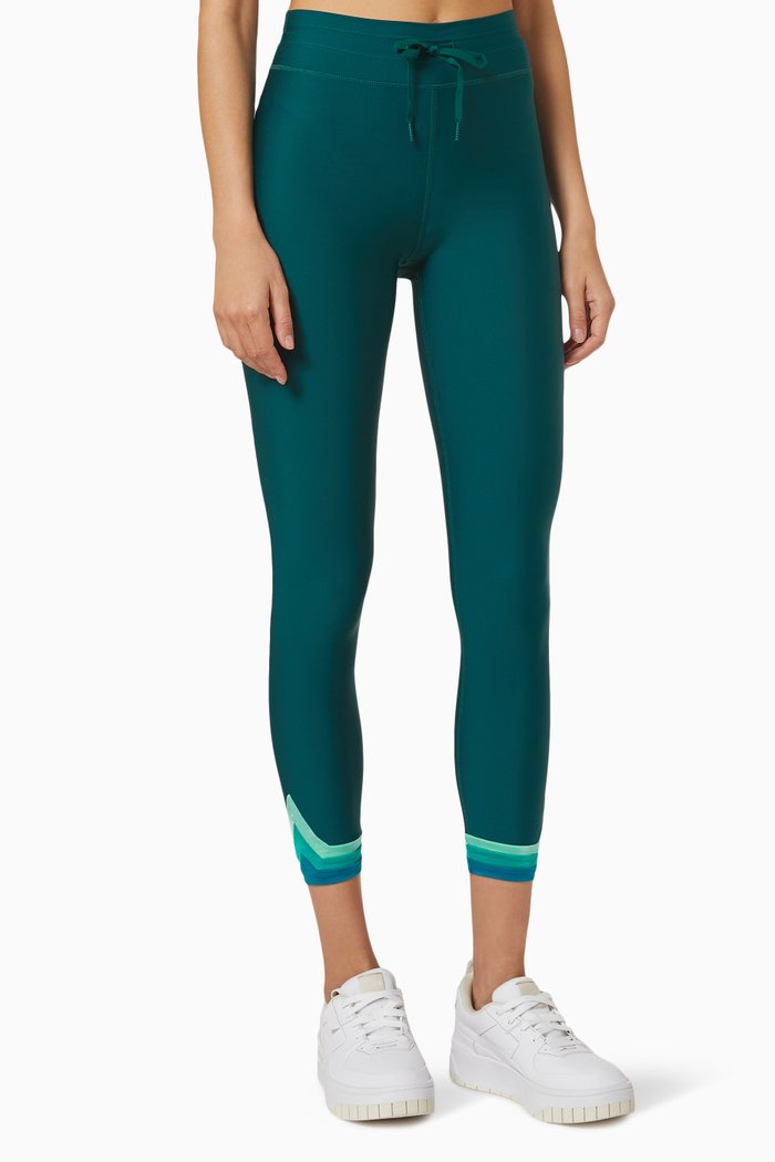 

Delmira Midi 7/8 Pants in Matte Tech Fabric, Green