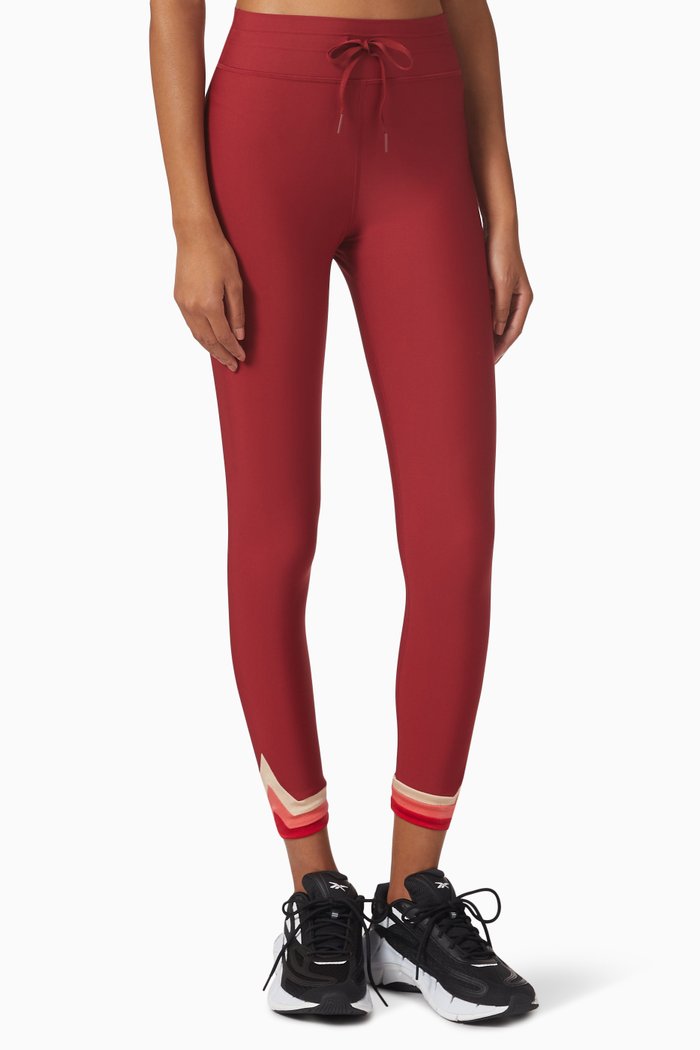 

Delmira Midi Pants in Stretch Nylon, Red
