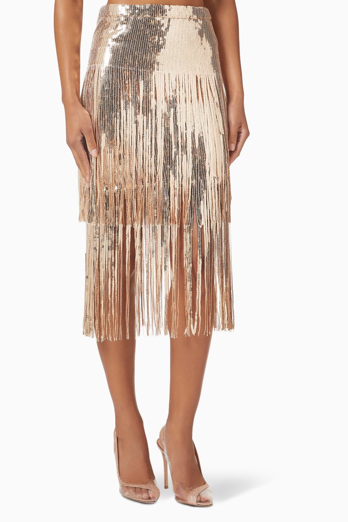 

La Constelaction Midi Skirt, Rose gold