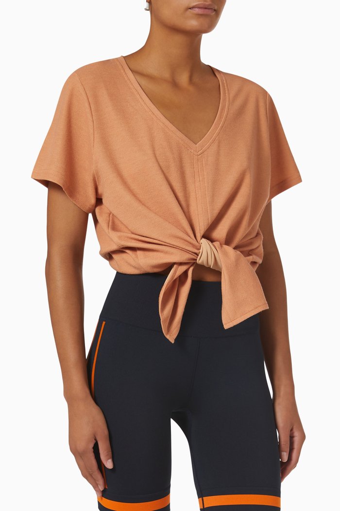 

Winnie Tie Front T-shirt, Pink