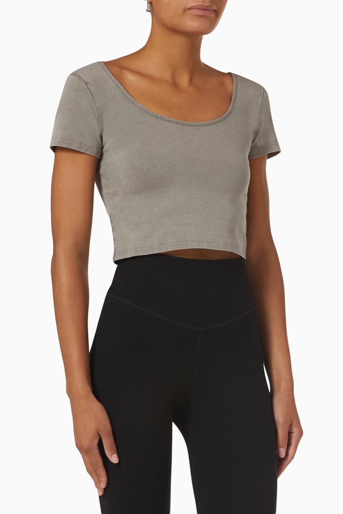 

Santosha Allegra Top in French Terry, Grey