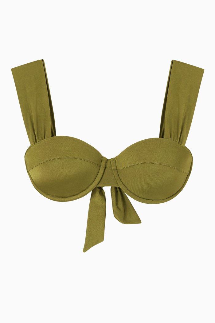 

Audrey Bikini Top in ECONYL, Brown