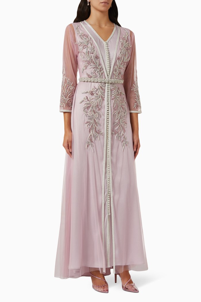 

Moroccan Kaftan in Silk Crepe, Purple