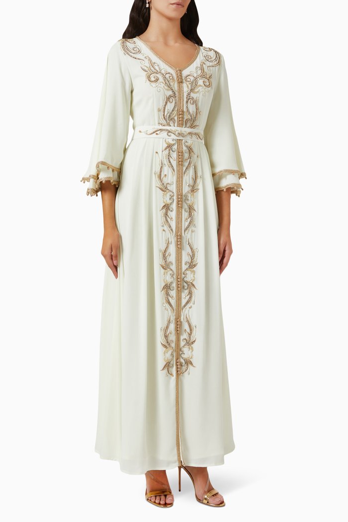 

Moroccan Kaftan in Soft Crepe, Neutral