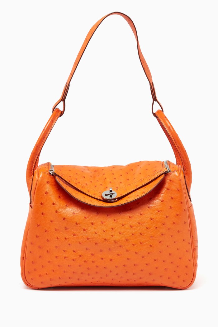 

Lindy 30 Bag in Ostrich Leather, Orange