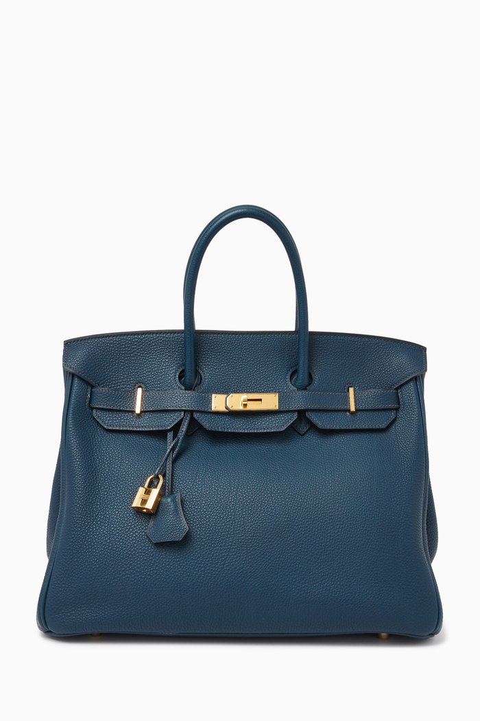 

Birkin 35 Bag in Togo Leather, Blue