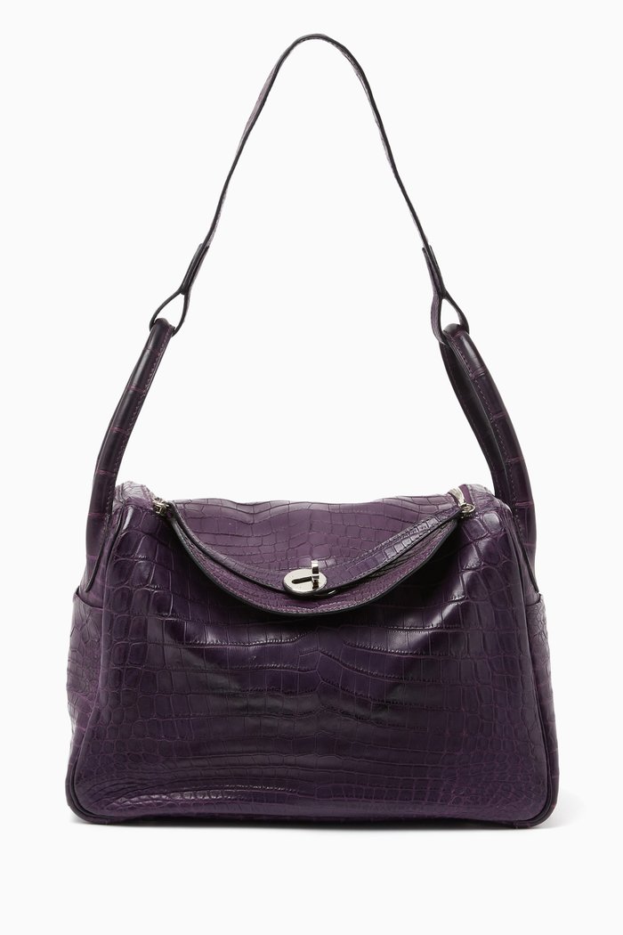 

Lindy 30 Bag in Crocodile Leather, Purple