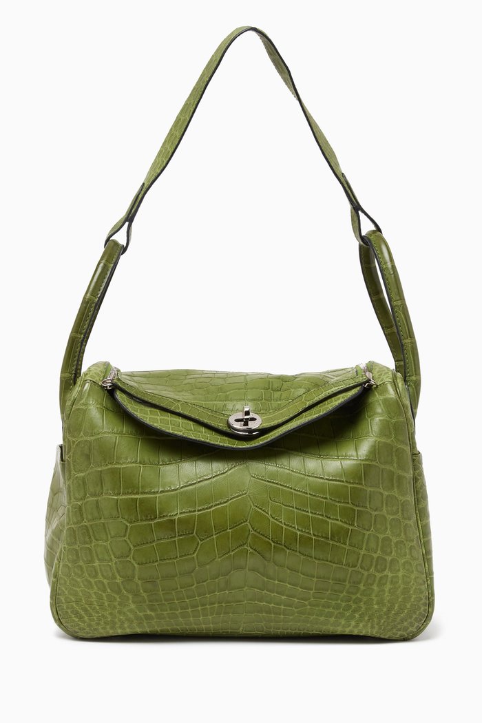 

Lindy 30 Bag in Crocodile Leather, Green