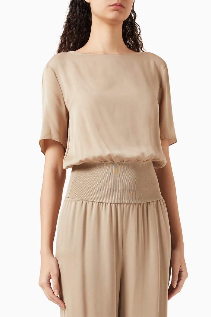 Combo Top in Silk, Neutral