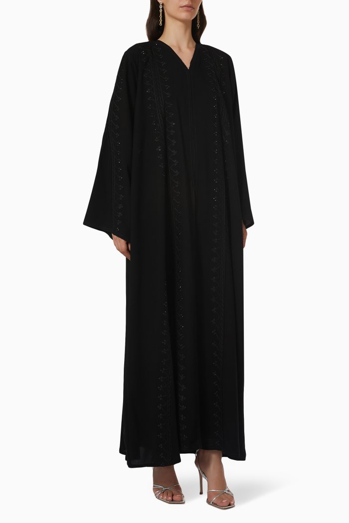 

Embellished Abaya, Black