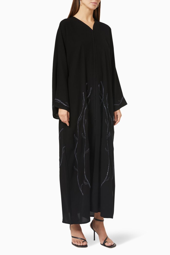 Embroidered Abaya, Black