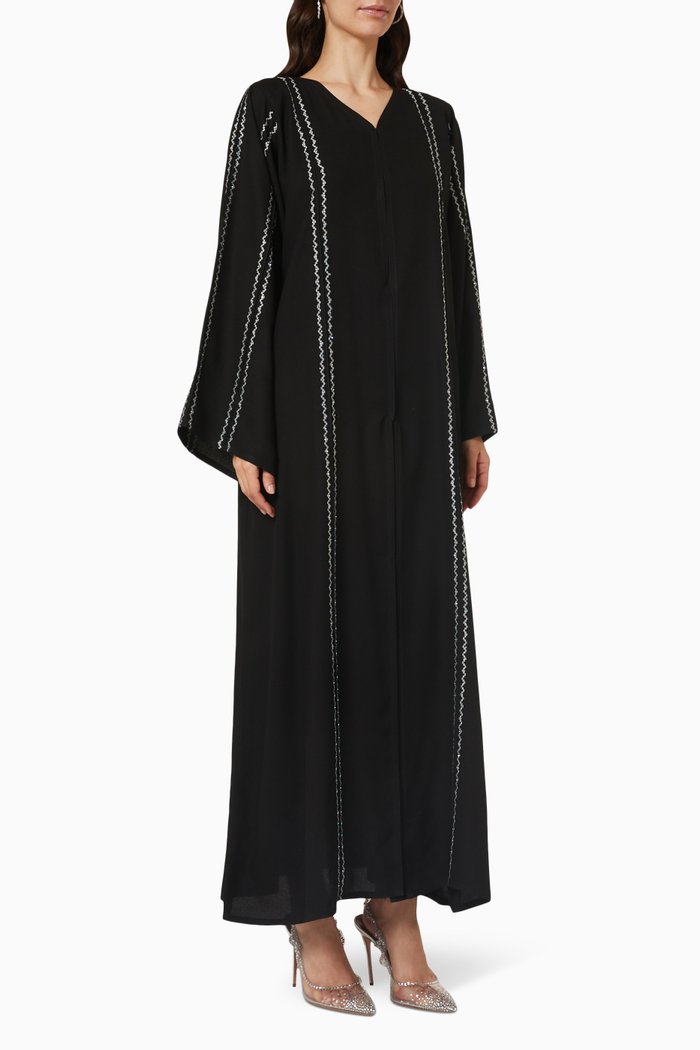 

Embellished Abaya, Black