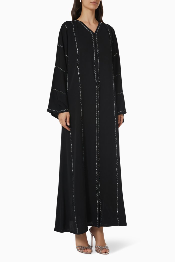

Embellished Abaya, Black