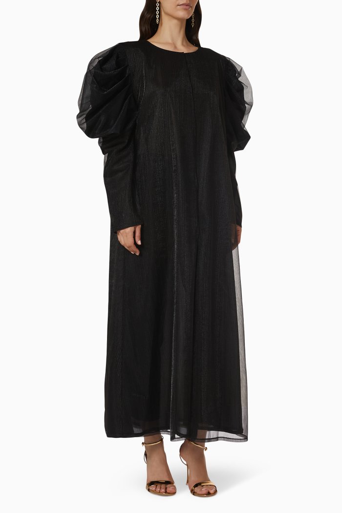 Tulle Abaya, Black