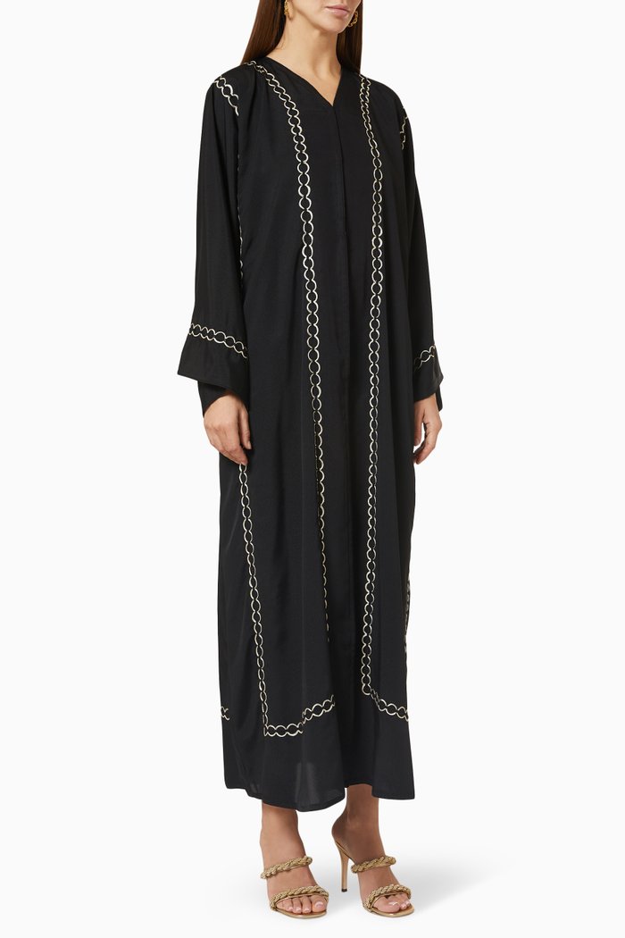 

Embroidered Abaya, Black
