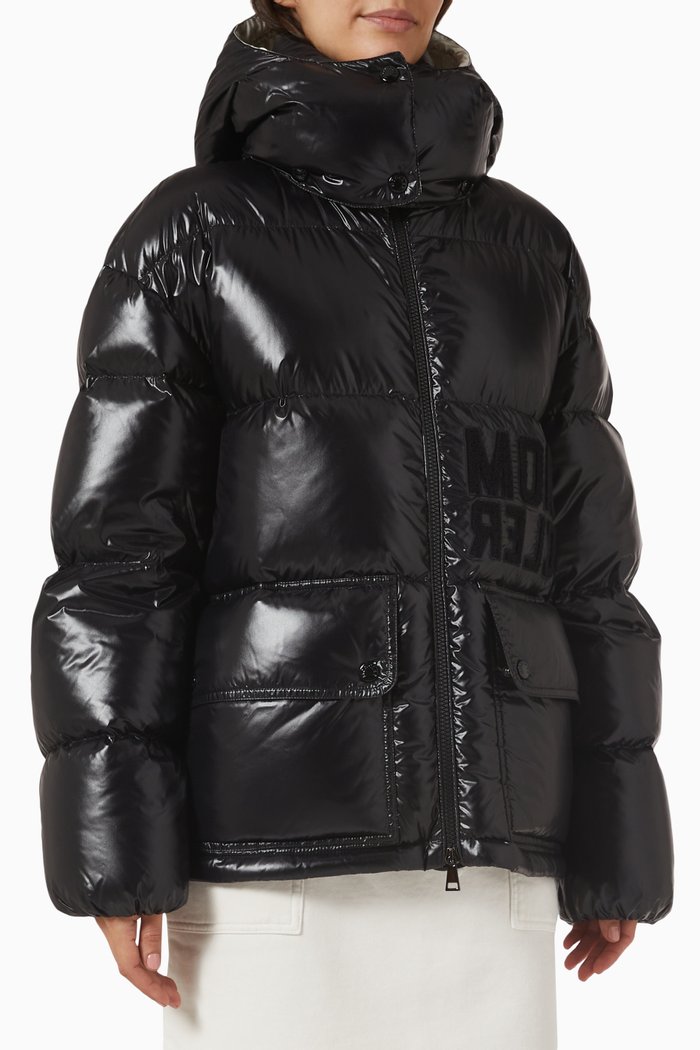 

Abbaye Hooded Jacket in Padded Nylon, Black