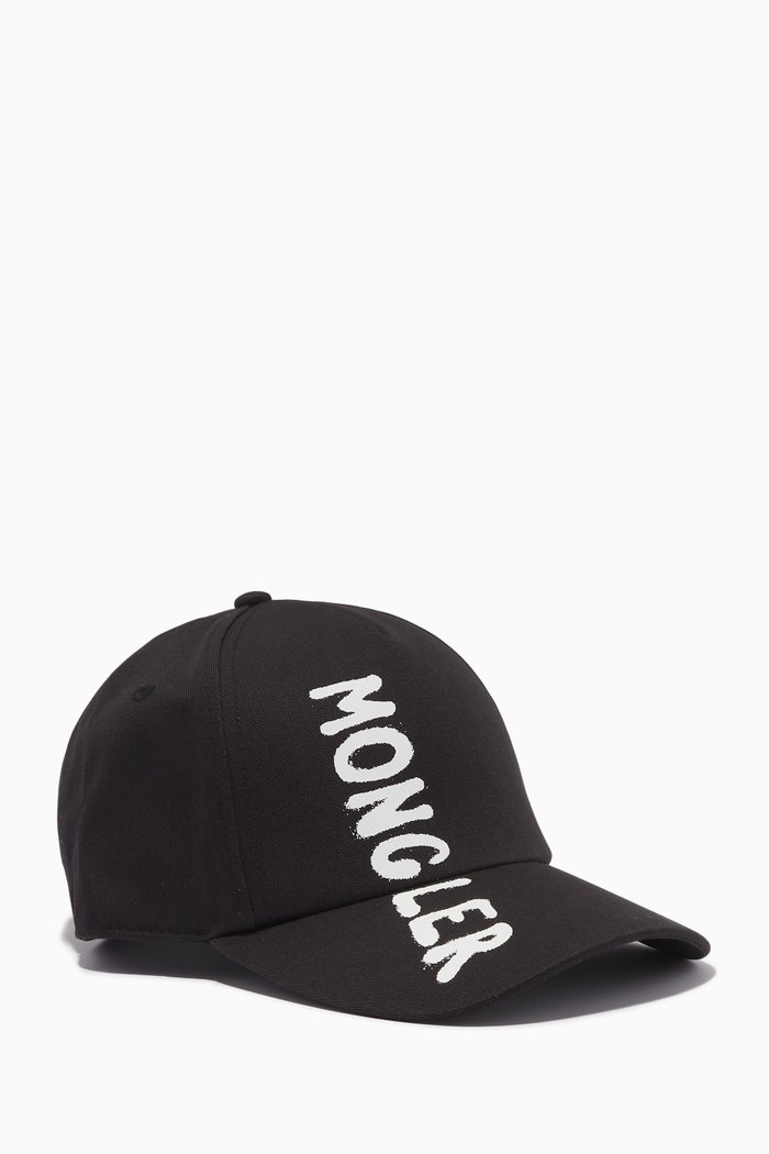 

Logo Baseball Cap in Cotton Gabardine, Black