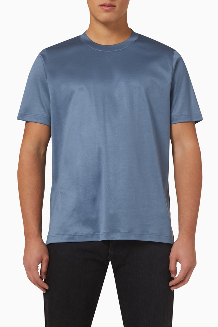 

Filo di Scozia T-shirt in Cotton, Blue