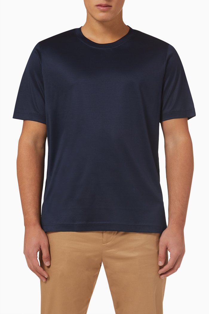 

Filo di Scozia T-shirt in Cotton, Blue