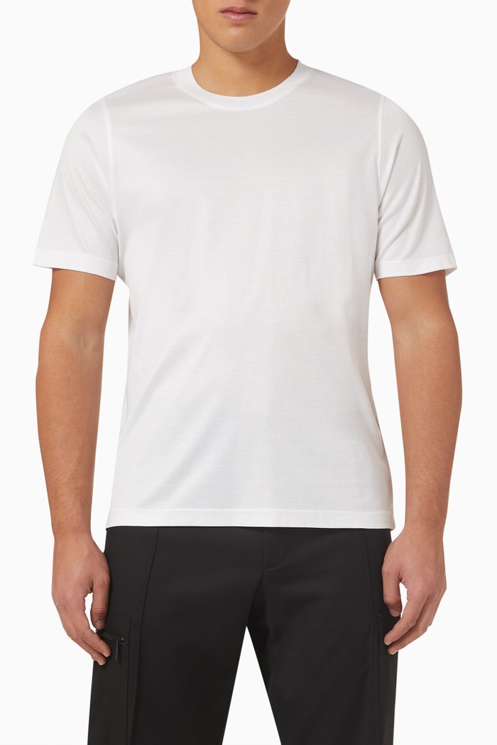 Filo di Scozia T-shirt in Cotton, White