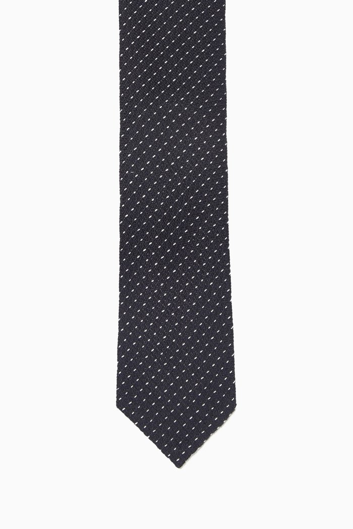 

Grenadine Tie in Textured Silk, Blue