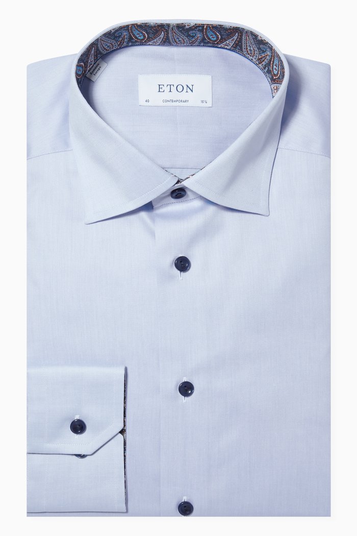 

Shirt in Organic Cotton Twill, Blue